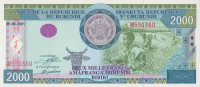Банкнота 2000 франков 25.06.2001 года. Бурунди. р41