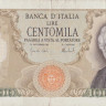 100000 лир 1967 года. Италия. р100а