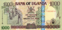 1000 шиллингов 2005 года. Уганда. р43a