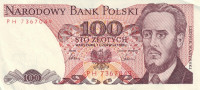100 злотых 01.06.1986 года. Польша. р143e