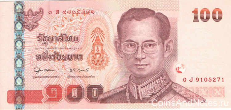100 бат 2005 года. Тайланд. р114(3)