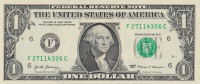 Банкнота 1 доллар 2017 года. США. р544(F)