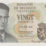 20 франков 1964 года. Бельгия. р138(1)