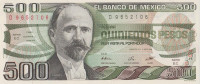 Банкнота 500 песо 07.08.1984 года. Мексика. р79b(EC)