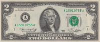 2 доллара 1976 года. США. р461(А)
