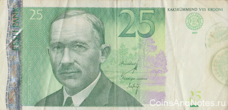 25 крон 2007 года. Эстония. р87b