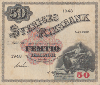 50 крон 1948 года. Швеция. р35ас(2)