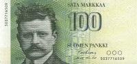 100 марок 1986 года. Финляндия. р115а(7)