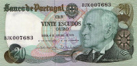 Банкнота 20 эскудо 04.10.1978 года. Португалия. р176b(2)