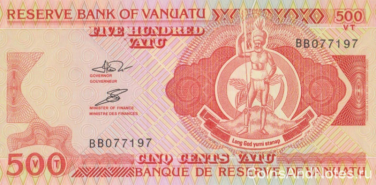 500 вату 1993 года. Вануату. р5а