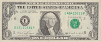 Банкнота 1 доллар 1988А года. США. р480с(Е)