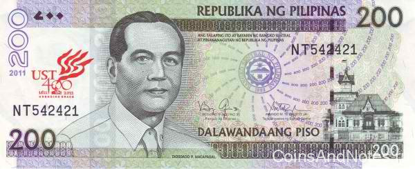 200 песо 2011 года. Филиппины. р new