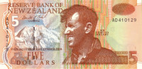 5 долларов 1992 года. Новая Зеландия. р177