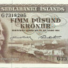 5000 крон 29.03.1961 года. Исландия. р47а(7)