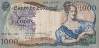 Банкнота 1000 эскудо 1967 года. Португалия. р172b