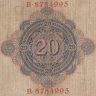 20 марок 1909 года. Германия. р37