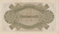 2 рейхсмарки 1940-1945 годов. Германия. Оккупированные территории. рR137а