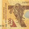 500 франков 2019 года. Того. р819Т(19)