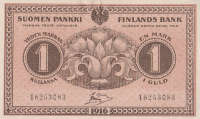 1 марка 1916 года. Финляндия. р19(9)