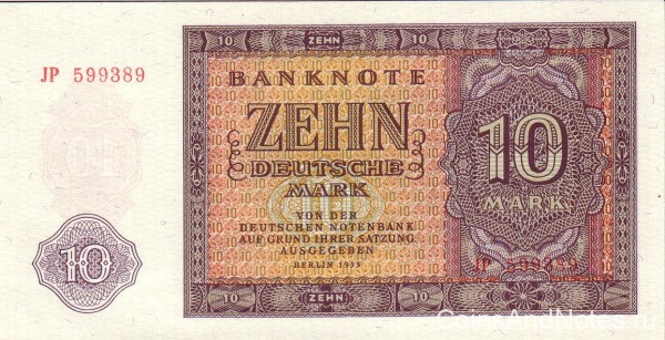 10 марок 1955 года. ГДР. р18