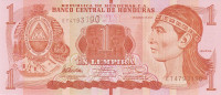 Банкнота 1 лемпира 01.03.2012 года. Гондурас. р96