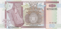 Банкнота 50 франков 19.05.1994 года. Бурунди. р36а