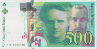 500 франков 1994 года. Франция. р160а