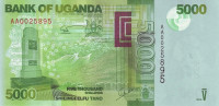 Банкнота 5000 шиллингов 2010 года. Уганда. р51a