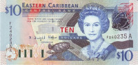 10 долларов 2003 года. Карибские острова. р43а