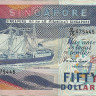 50 долларов 1987 года. Сингапур. р22а