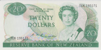 20 долларов 1981-1992 годов. Новая Зеландия. р173b