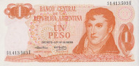 Банкнота 1 песо 1974 года. Аргентина. р293