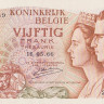 50 франков 1966 года. Бельгия. р139(3)