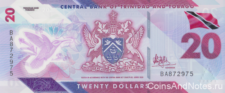 20 долларов 2020 года. Тринидад и Тобаго. р W63