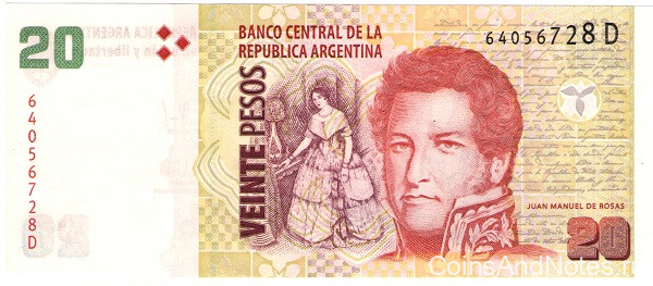 20 песо 2003 года. Аргентина. р355
