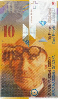 10 франков Швейцарии 2013 года р67е(2)