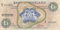 1 фунт 1969 года. Шотландия. р109b