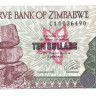 10 долларов 1997 года. Зимбабве. р6а