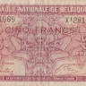 5 франков 01.02.1943 года. Бельгия. р121