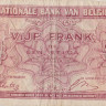 5 франков 01.02.1943 года. Бельгия. р121