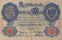 20 марок 1908 года. Германия. р31
